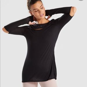 Gymshark cut out long sleeve black workout size XS